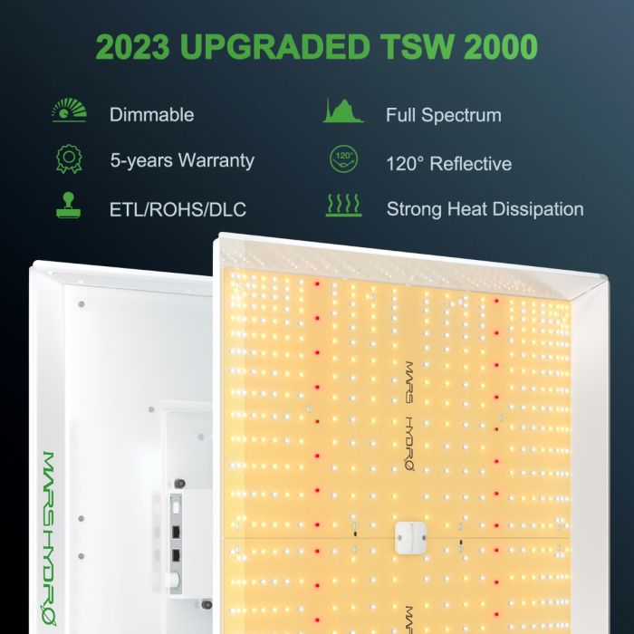 MARS HYDRO TSW 2000 FULL SPECTRUM 300W DIMMING LED GROW LIGHT