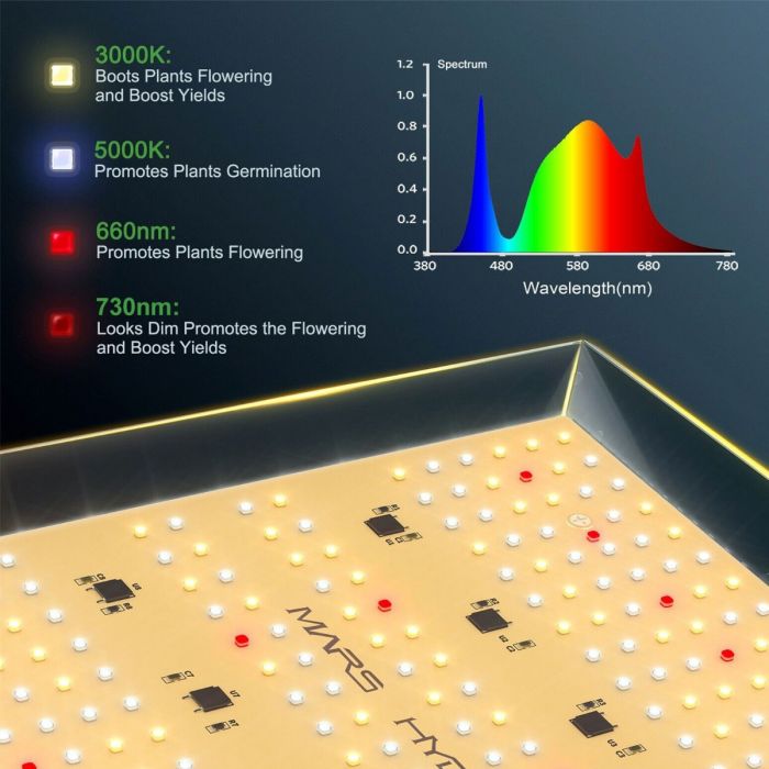 MARS HYDRO TS 600 LED GROW LIGHT + 2'X2'X4.5' (60X60X140CM) COMPLETE INDOOR GROW TENT KITS